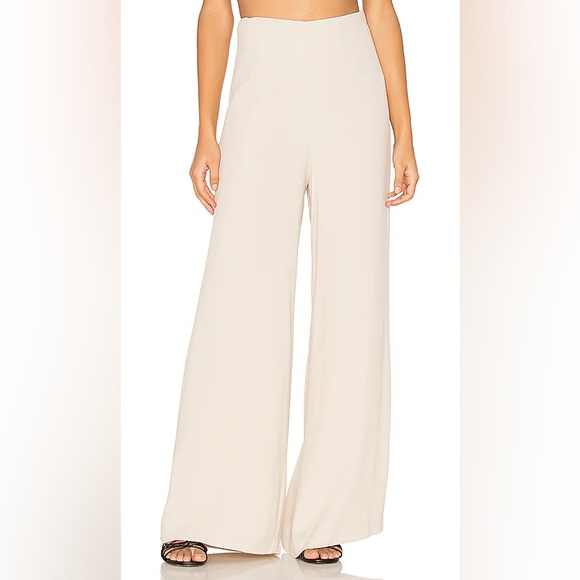 BLAQUE LABEL Waistless high waisted Wide leg pant in taupe size medium - Picture 1 of 14